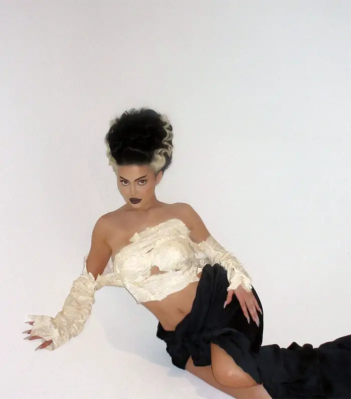 kylie jenner bride of frankenstein color shot