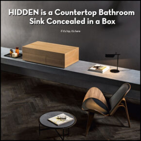Hidden Countertop Bathroom Sink Is Concealed In A Box