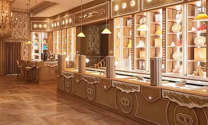 pop up gingerbread cafe at Harrods