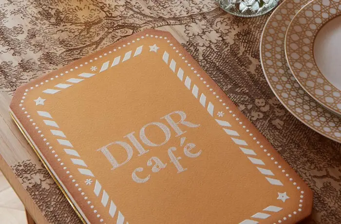 The gingerbread themed Dior Pop-up cafe in Harrods