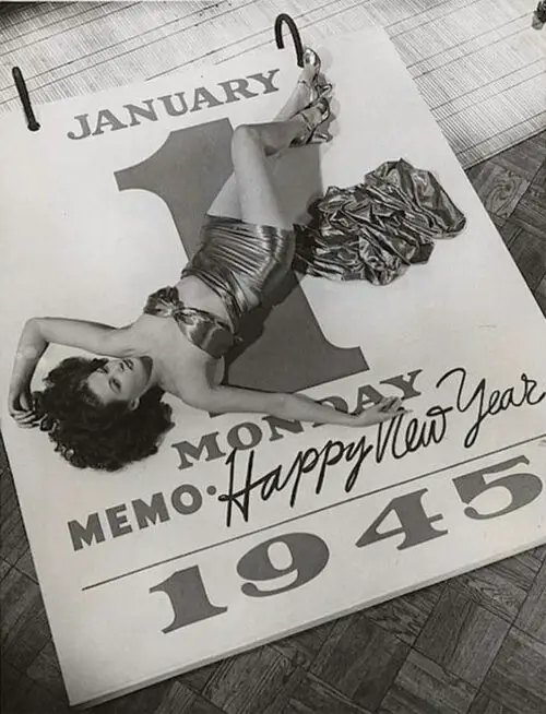 Vintage Hollywood New Years Yvonne de Carlo 1945
