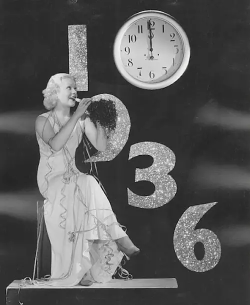 Vintage Hollywood New Years Alice Faye, 1936