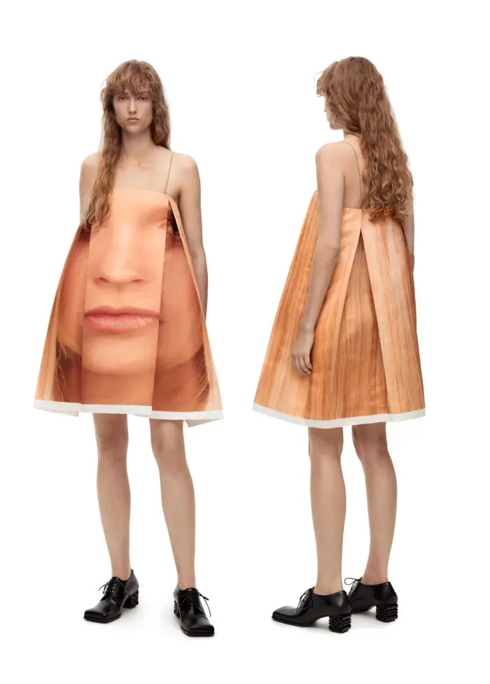 loewe face dress front and back