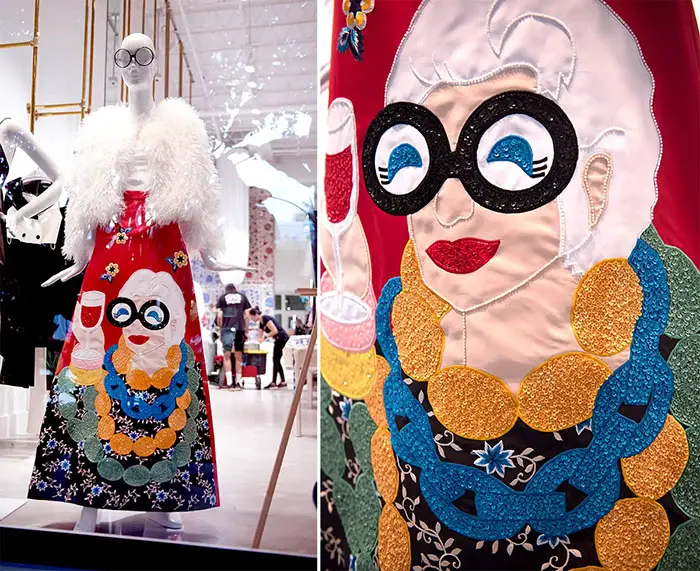 skirts adorned with Iris Apfel's face
