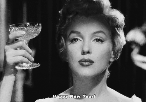Vintage Hollywood New Years Marilyn monroe