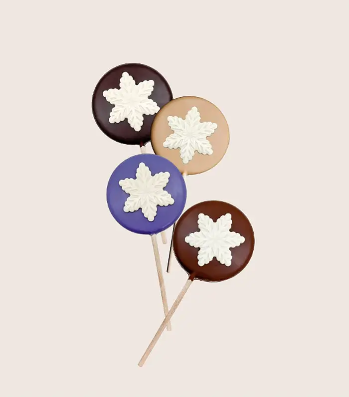 Snowflake lollipops