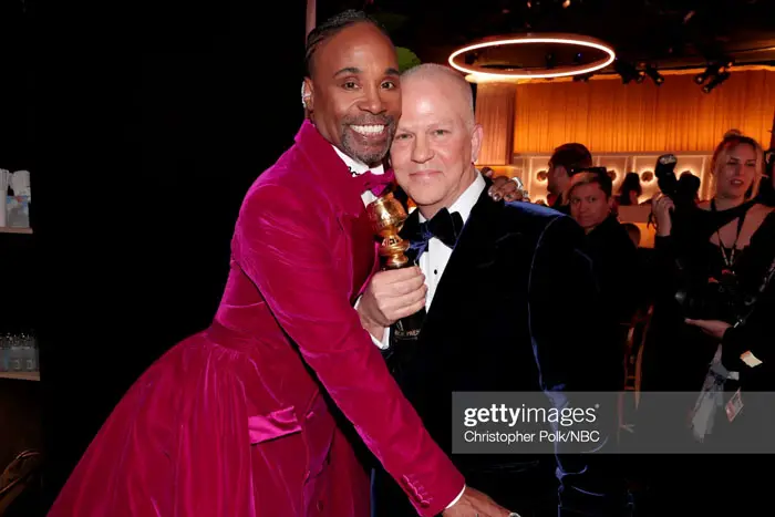 Billy Porter and Ryan Murphy backstage