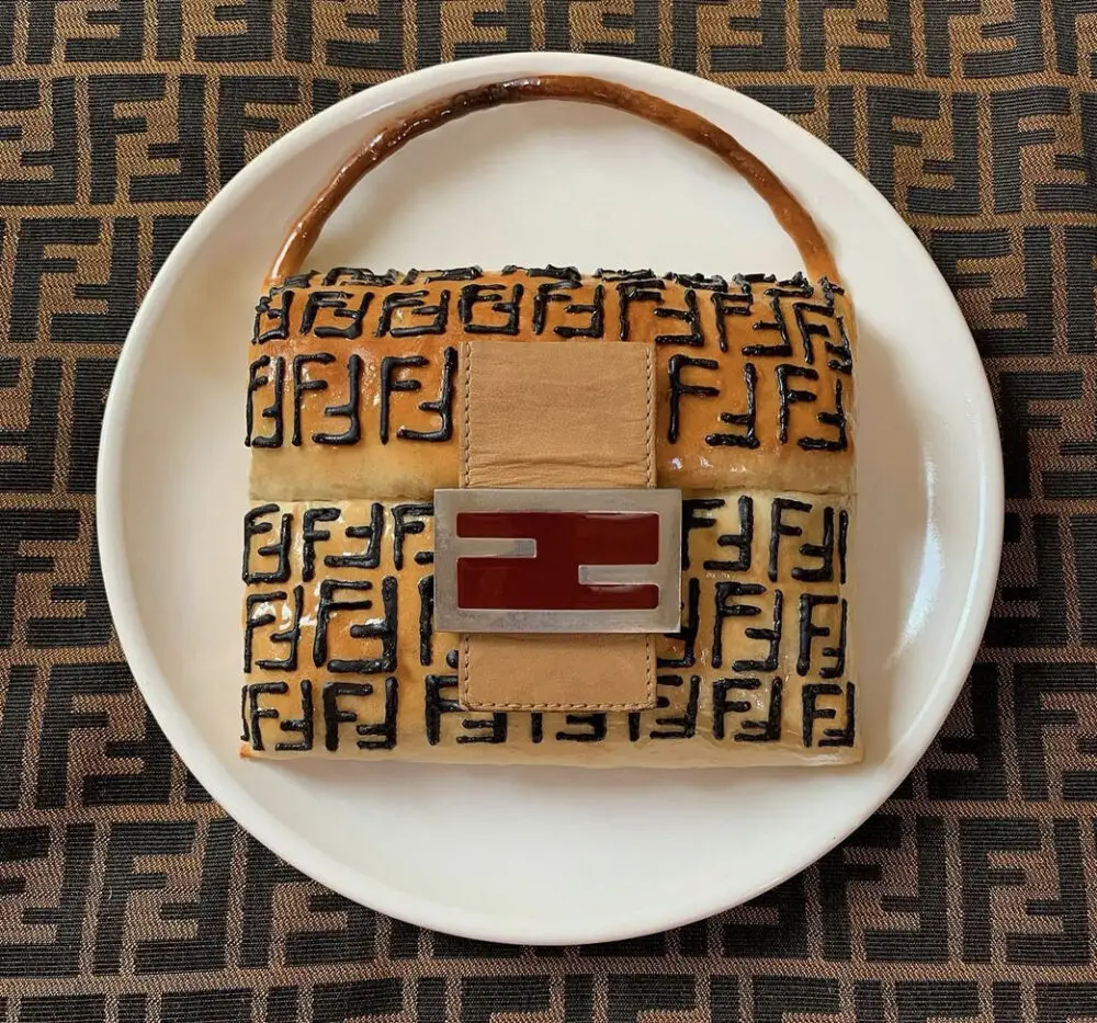 Fendi handbag made of bread