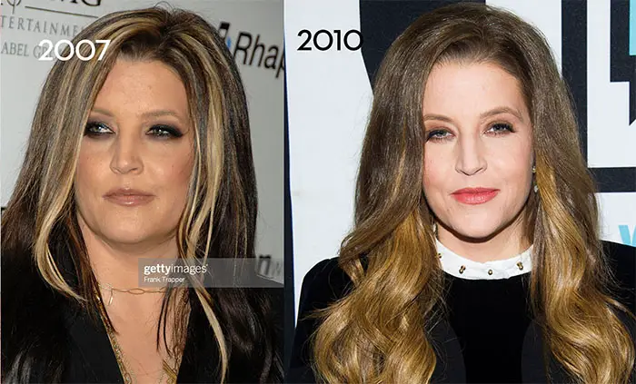 Lisa Marie Presley's Changing Looks 2007 and 2010