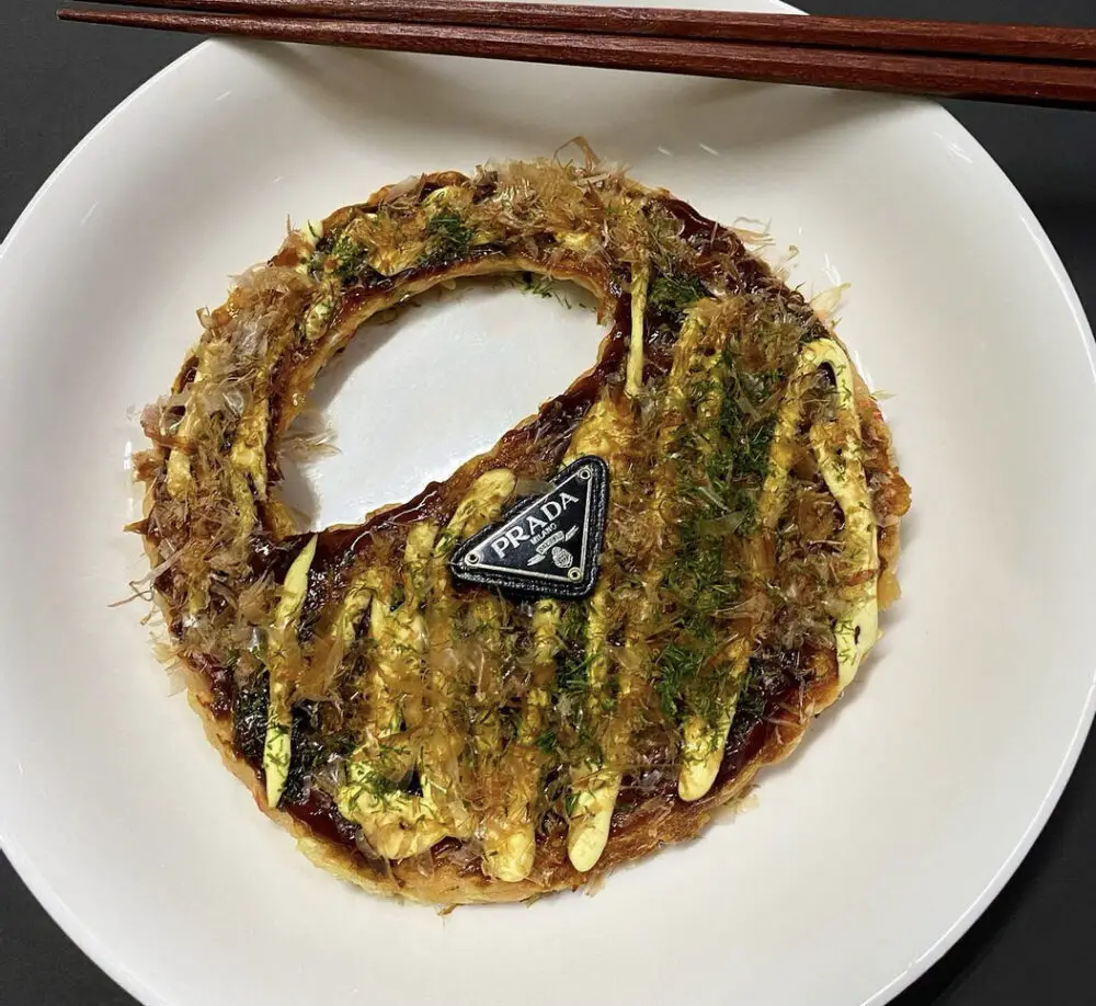 Prada bag made of Okonomiyaki
