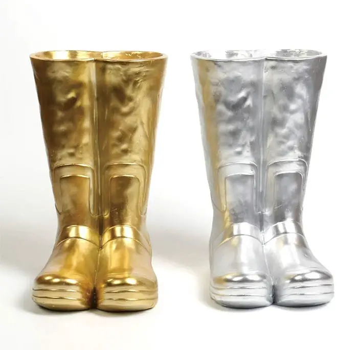 Umbrella Stand boots gold or silver