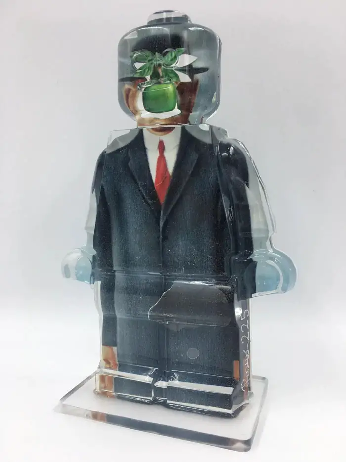 Alter Ego Rene Magritte resin sculpture