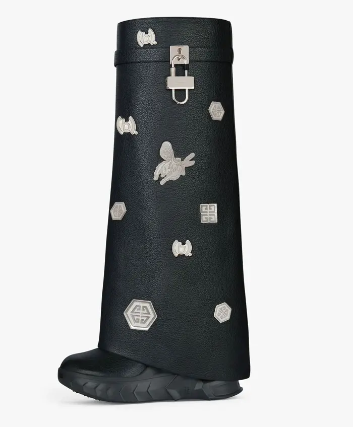 Givenchy Shark Lock Biker Boots with pins