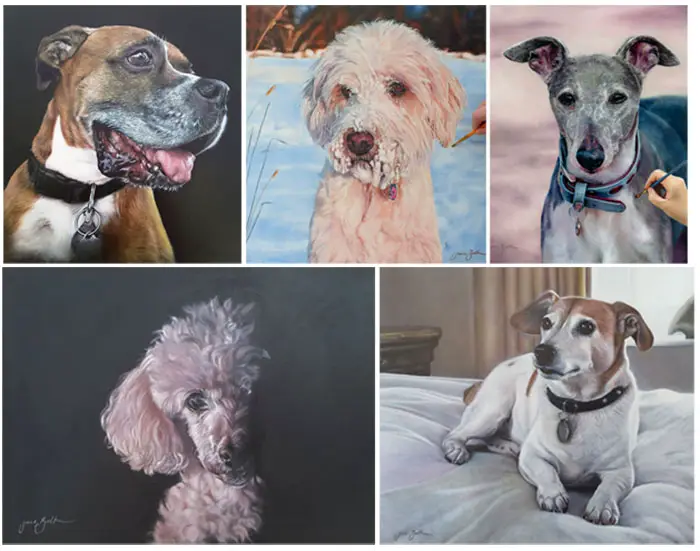 Jane Booth's lifelike dog portraits