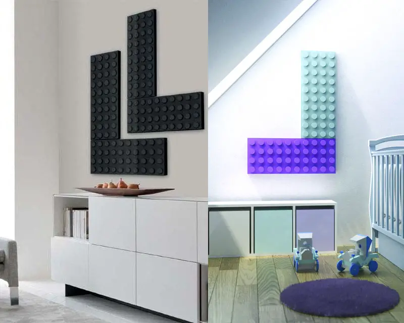 Lego-like wall radiator