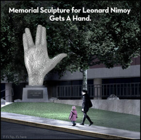 Memorial Sculpture for Leonard Nimoy Gets A Hand Bringing It Closer To Completion.
