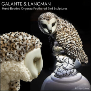 Intricate Organza Feathered Bird Sculptures by Galante and Lancman
