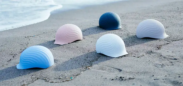 recycled material helmets in colors