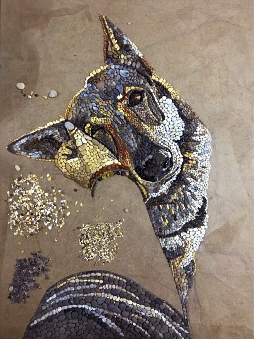 mosaic of german shepard