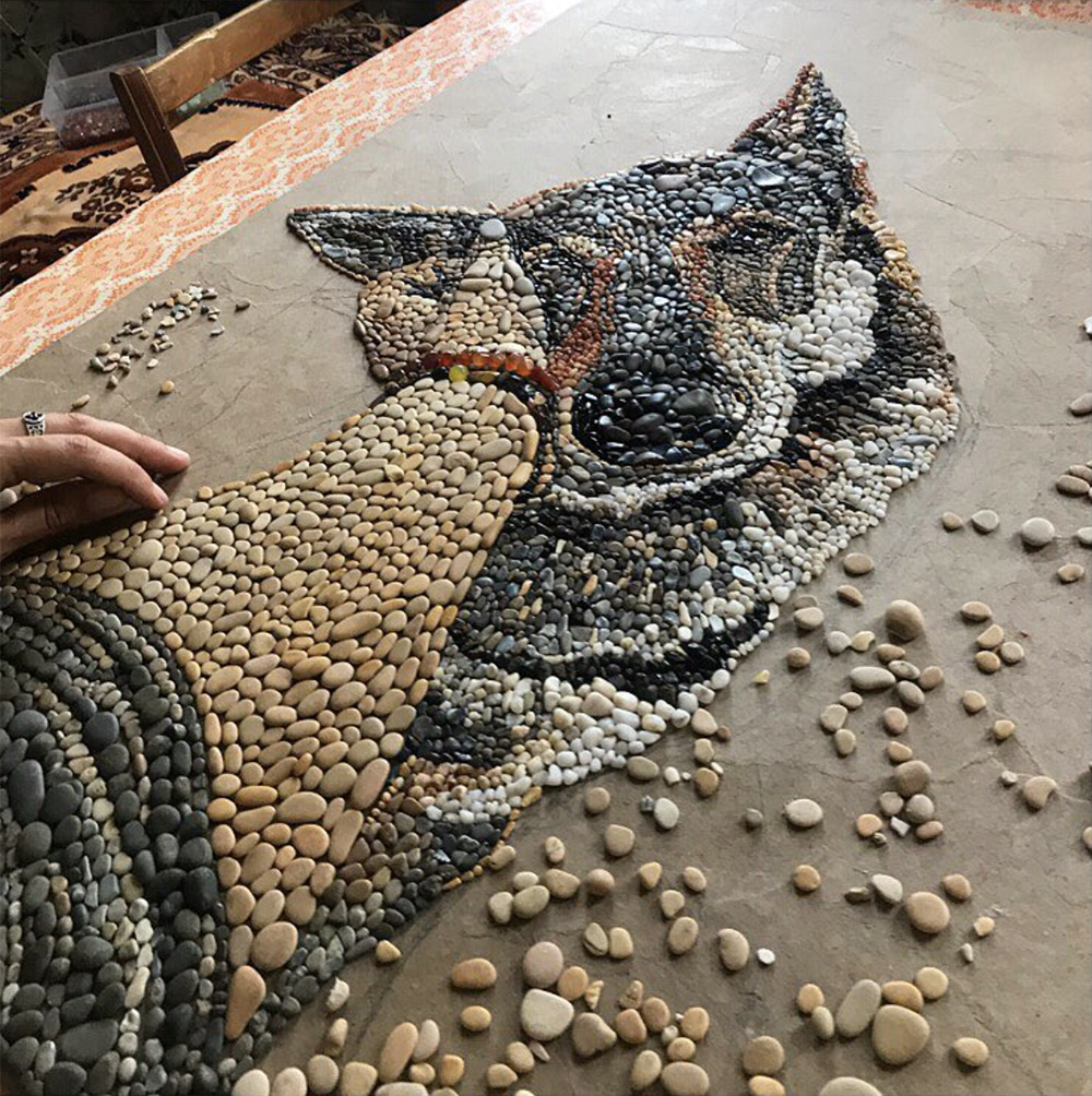 pebble mosaic