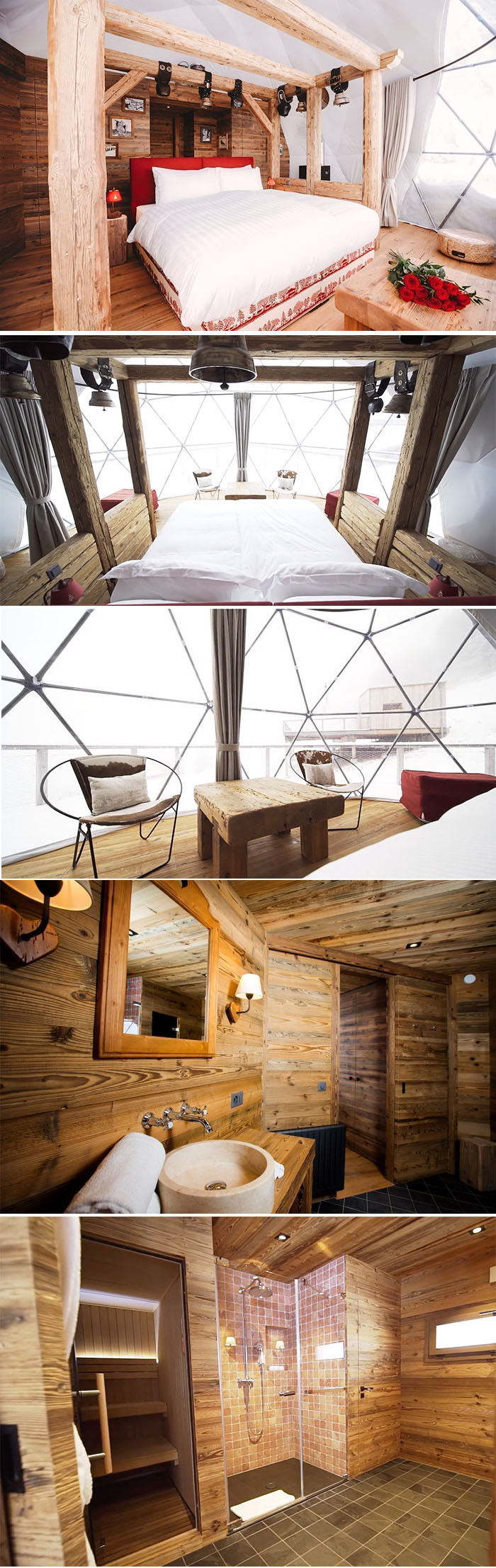 swiss suite geodesic dome whitepod resort