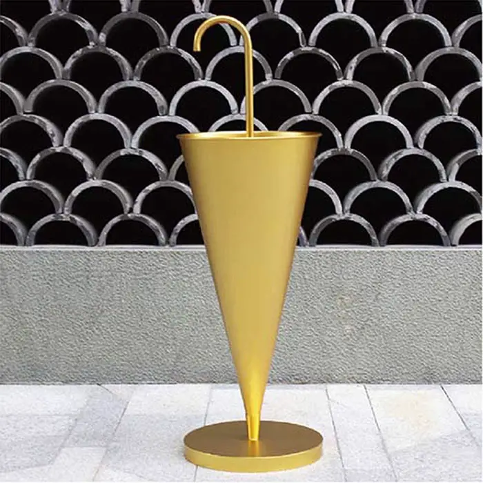 simple elegant gold umbrella holder