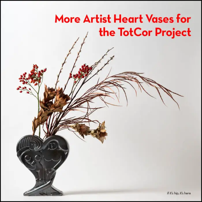 Read more about the article More Artist Decorated Heart Vases for the TotCor Project