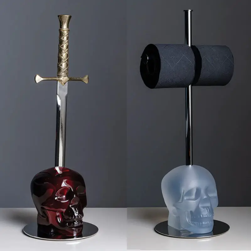 skull toilet brush