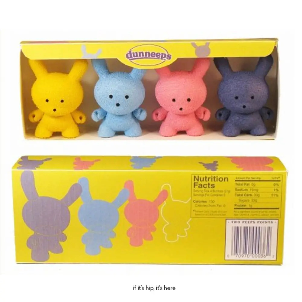 set of non-edible Dunny Peeps created by an artist 