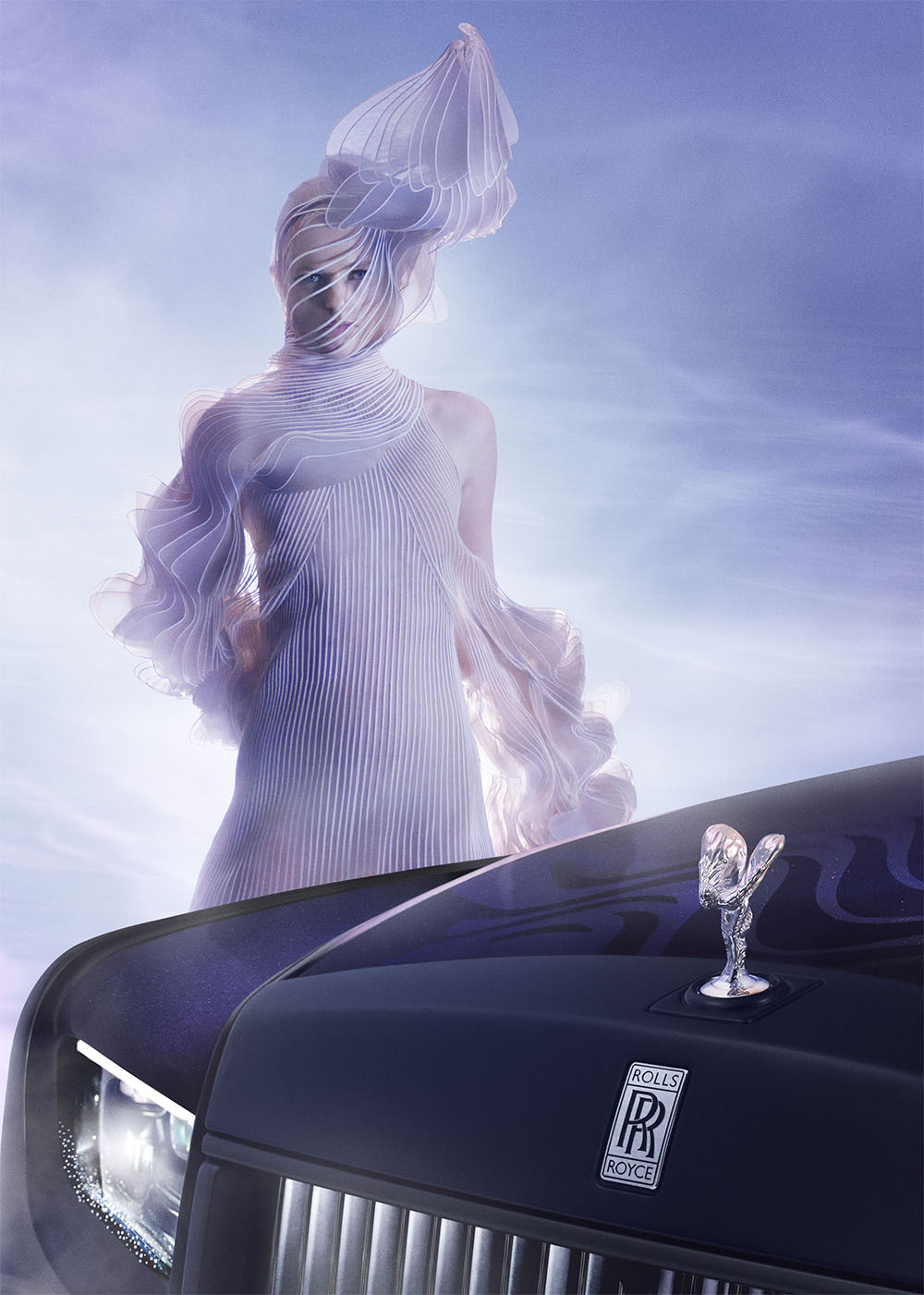 iris van herpen outfit for rolls royce phantom