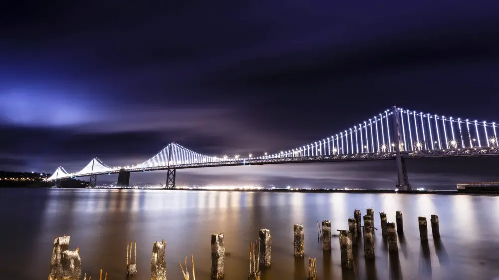 SF Bay Bridge Lights 360