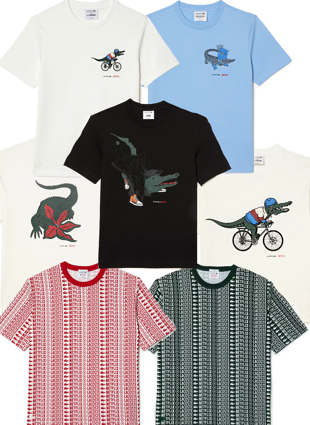 lacoste x netflix tees IIHIH