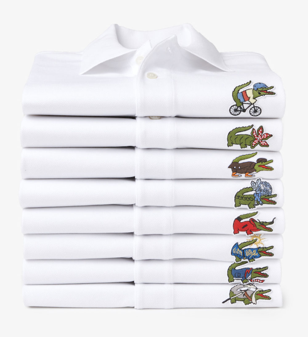 lacoste x netflix white polos IIHIH