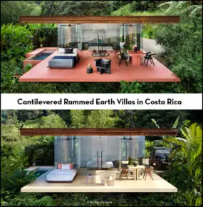 Cantilevered Rammed Earth Villas by Estudio Formafatal