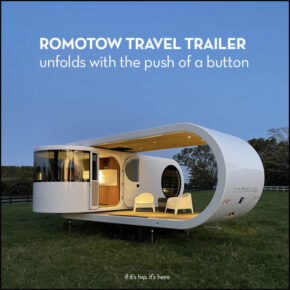 The ROMOTOW Travel Trailer Unfolds With The Push Of A Button