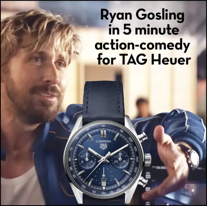 Read more about the article Ryan Gosling in 5 minute Action-Comedy Short for TAG Heuer