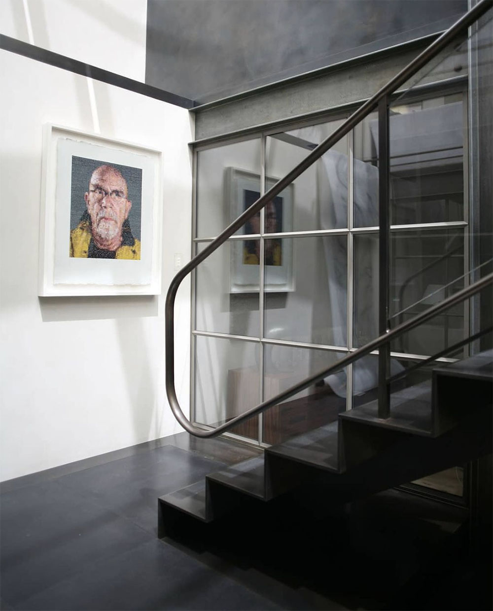 chuck close art and stairs