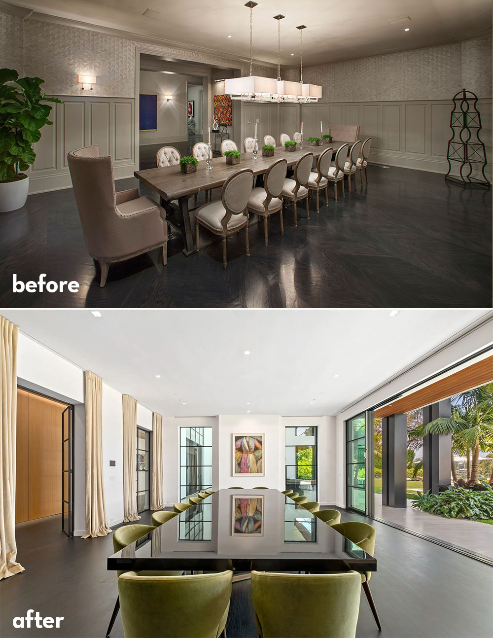 formal dining before and after 