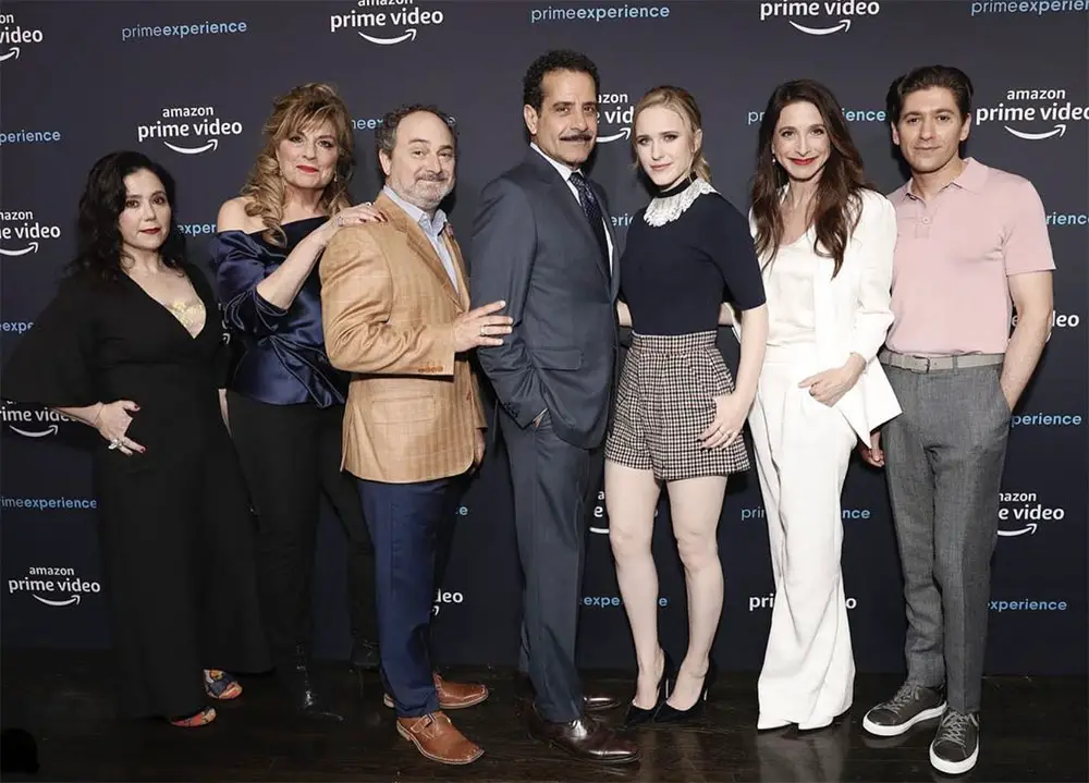 The main cast of The Marvelous Mrs. Maisel
