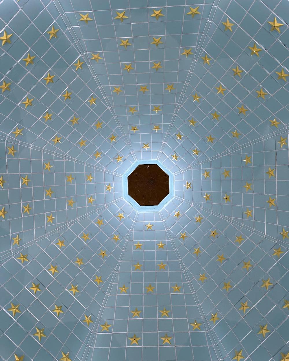 wedding cake pavilion ceiling with ceramic stars