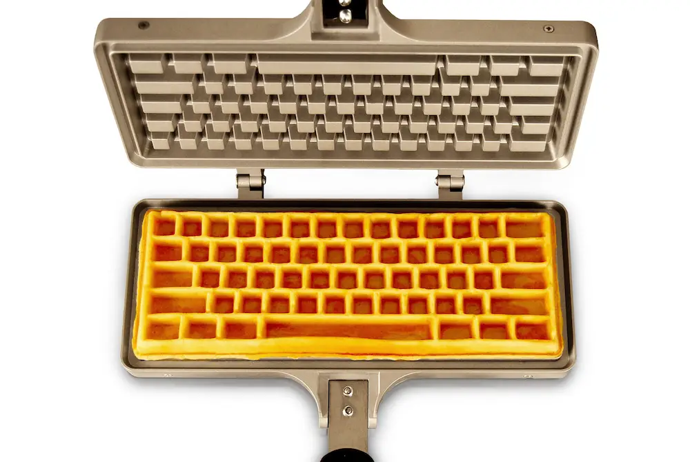 keyboard-shaped waffles