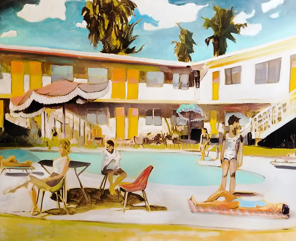 retro pool paintings