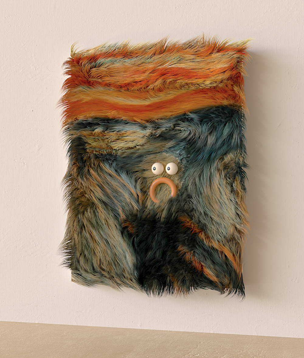 Furry Scream (after Edvard Munch) by @Muartive
