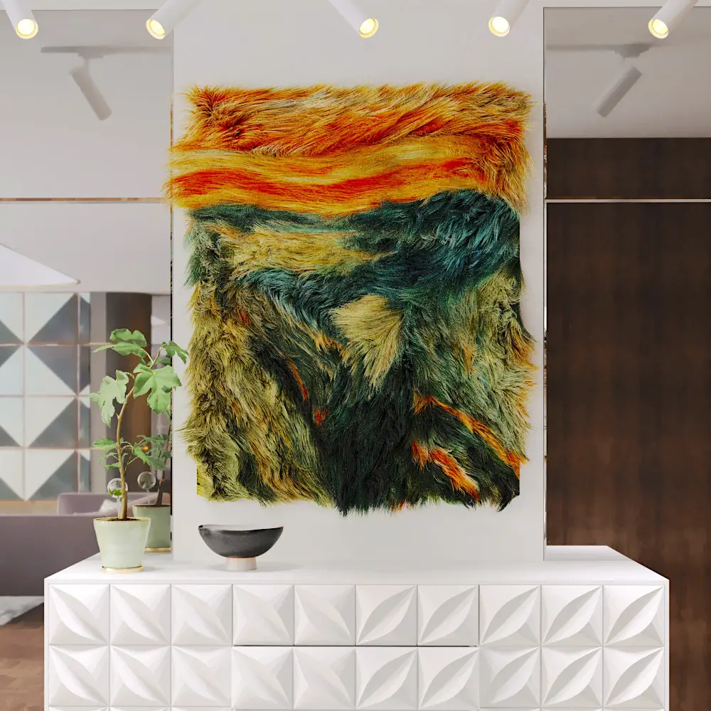 The Fluffy Scream wall art, available in 2 sizes, produced by Kahone