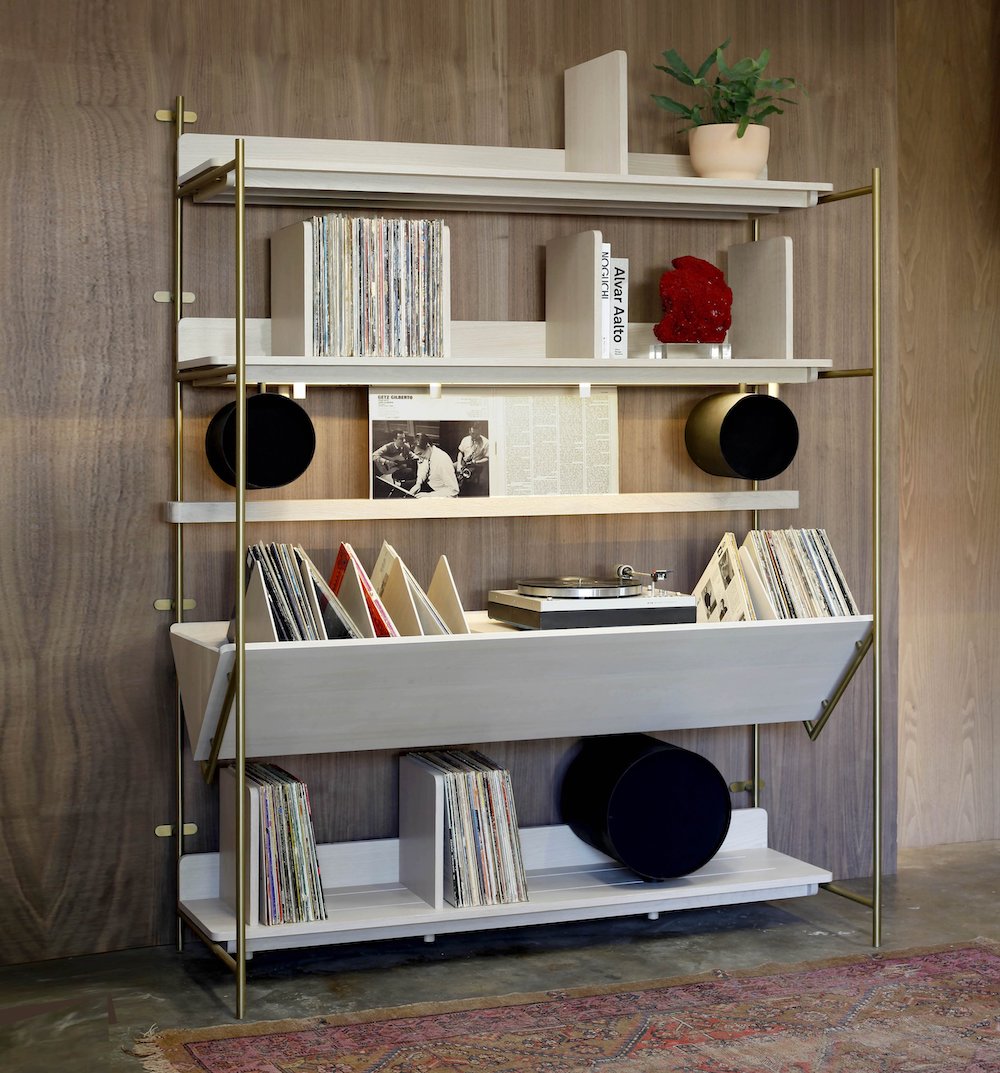 white oak wall unit