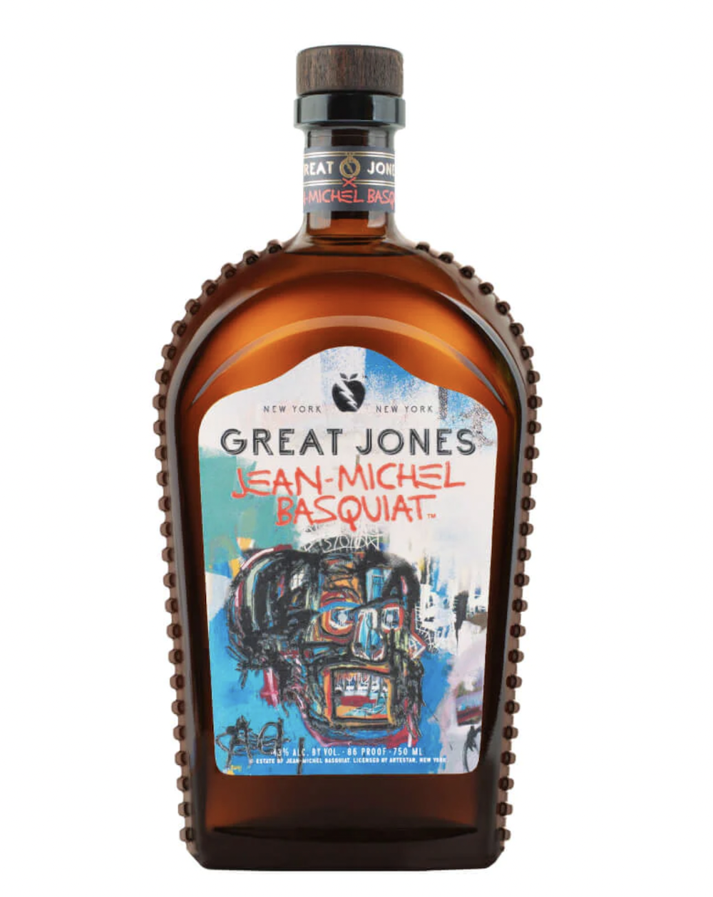 Great Jones Basquiat Skull label whiskey