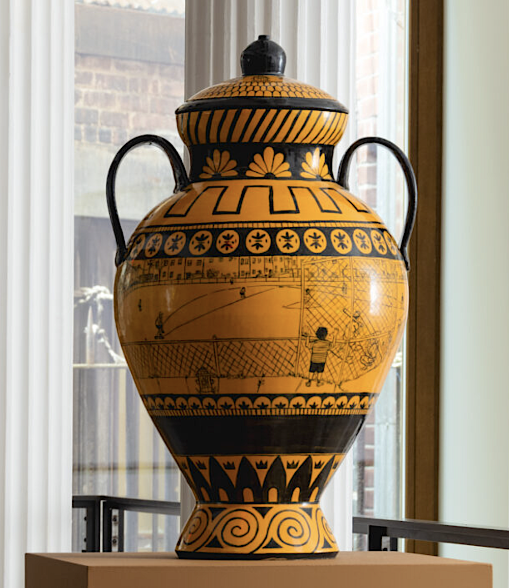 Robert Lugo amphora from The Gilded Ghetto, image courtesy of R and Company
