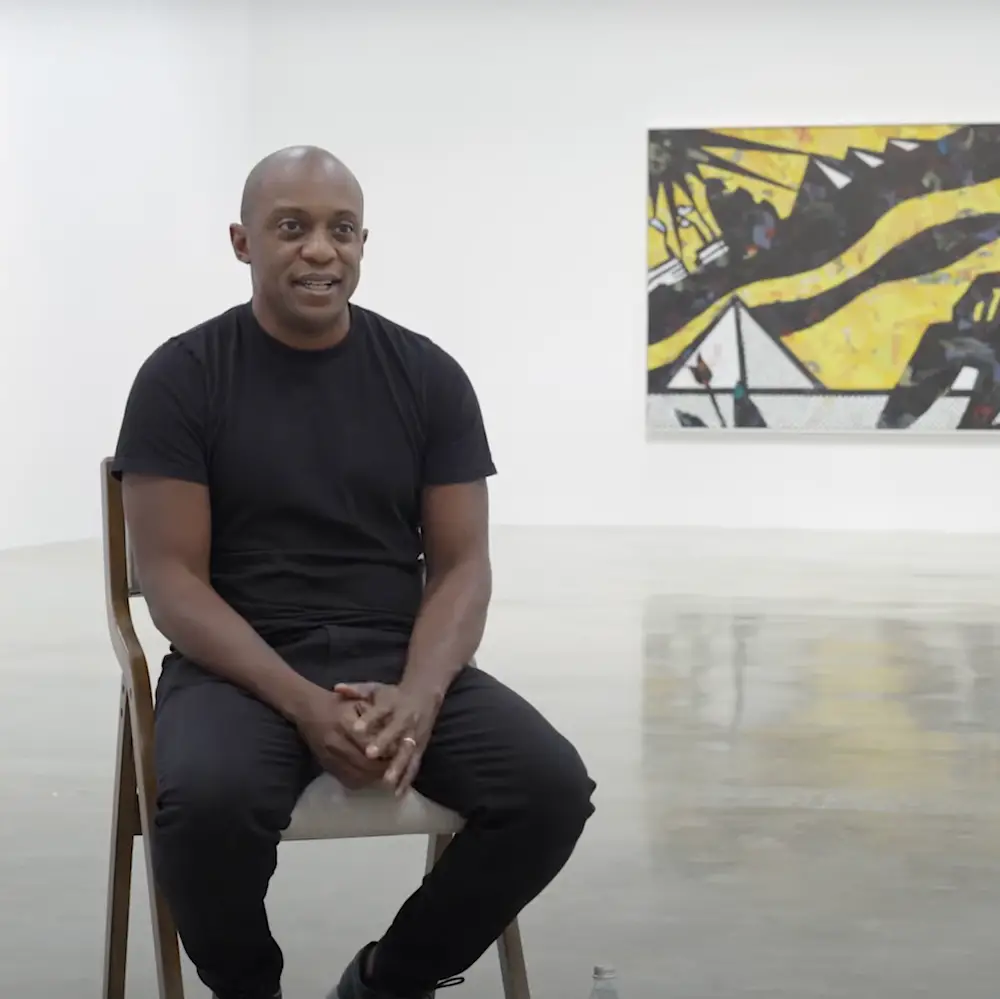 artist Hank Willis Thomas at Pace Gallery