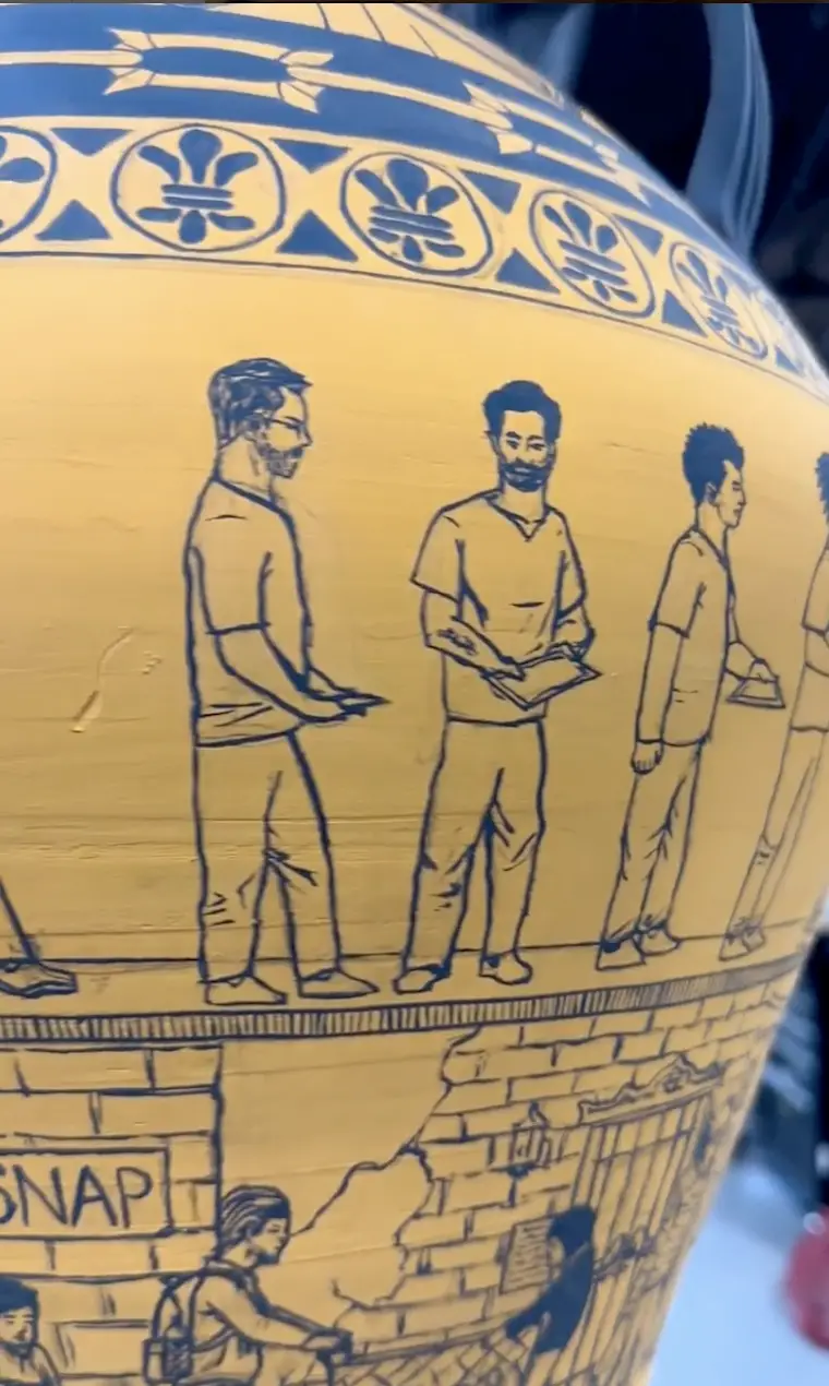 school to prison pipeline ceramic vase