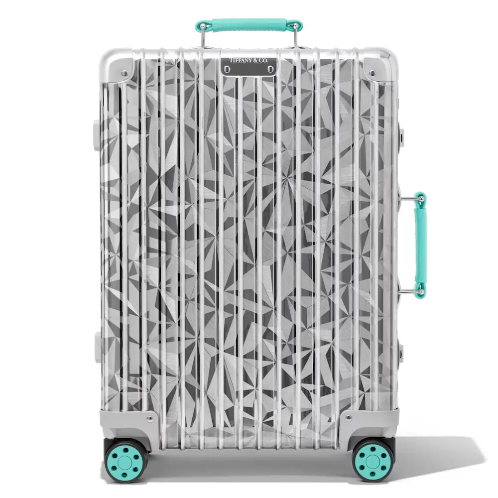 tiffany x rimowa rock cut crystal suitcase